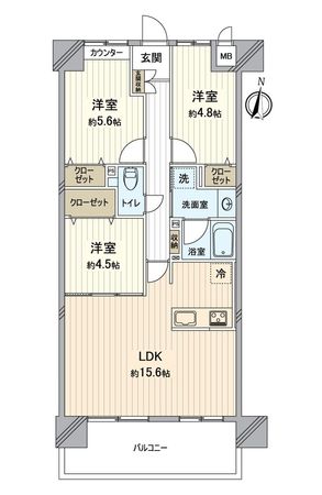 ファミール日進参番館 間取図(平面図)