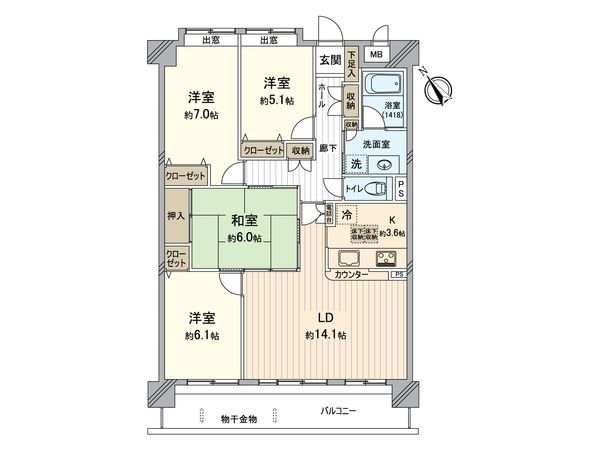 ユニーブル東岡崎 間取図(平面図) ユニーブル東岡崎 間取図(平面図)