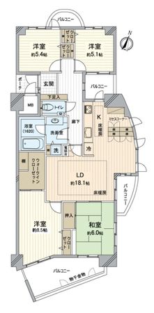 セルシオスクエア日進 A棟 間取図(平面図) セルシオスクエア日進 A棟 間取図(平面図)