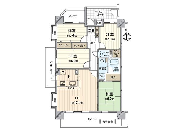 グランレイム赤池 間取図(平面図) グランレイム赤池 間取図(平面図)