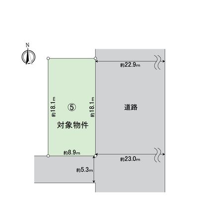 一宮市三条字山 5号地 区画図 一宮市三条字山 5号地 区画図