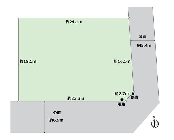 一宮市今伊勢町新神戸 土地 区画図