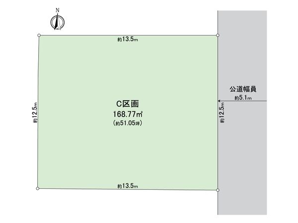 一宮市浅野字大西 C区画 区画図 区画図