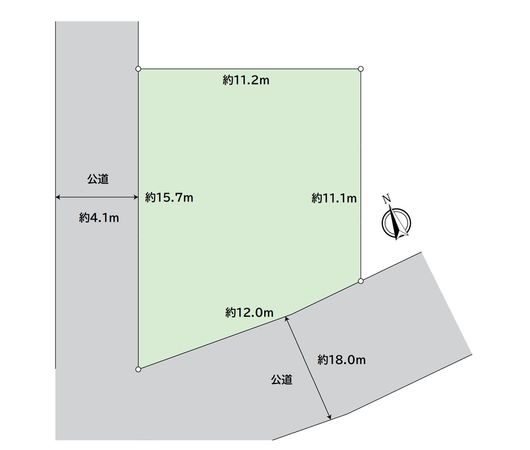 一宮市木曽川町黒田 B区画 区画図 一宮市木曽川町黒田 B区画 区画図