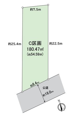 一宮市木曽川町黒田 C区画 区画図 一宮市木曽川町黒田 C区画 区画図