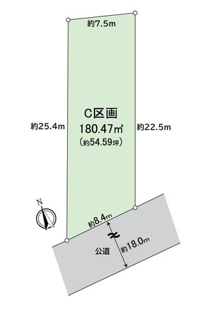 一宮市木曽川町黒田 C区画 区画図