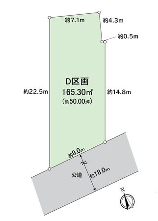 一宮市木曽川町黒田 D区画 区画図
