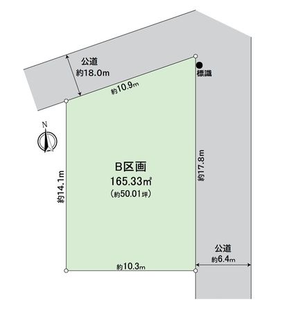 一宮市木曽川町黒田七ノ通り B区画 区画図 一宮市木曽川町黒田七ノ通り B区画 区画図
