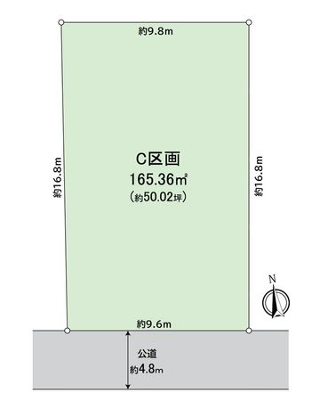 一宮市木曽川町黒田七ノ通り C区画 区画図 一宮市木曽川町黒田七ノ通り C区画 区画図