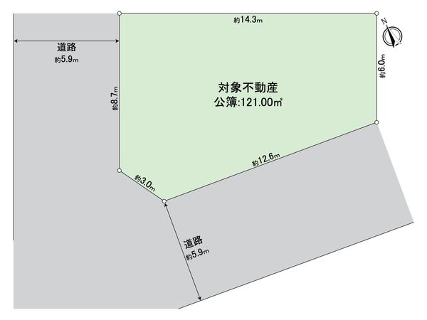 一宮市宮地1丁目 土地 区画図