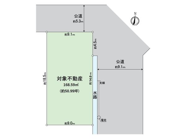 一宮市時之島字八竜 土地 区画図 一宮市時之島字八竜 土地 区画図