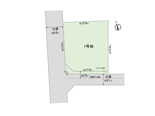 岩倉市曽野町中街道　１号地 地形図