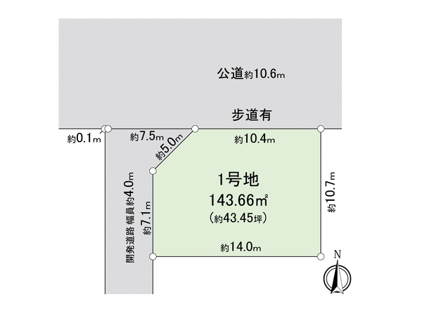 一宮市起字東茜屋 1号地 区画図 一宮市起字東茜屋 1号地 区画図