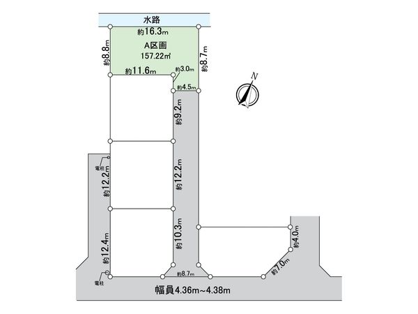 一宮市大和町妙興寺 A区画 区画図 一宮市大和町妙興寺 A区画 区画図