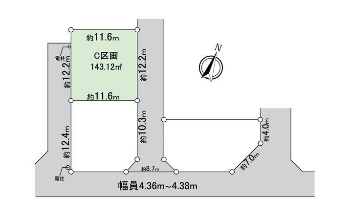 一宮市大和町妙興寺 C区画 区画図 一宮市大和町妙興寺 C区画 区画図