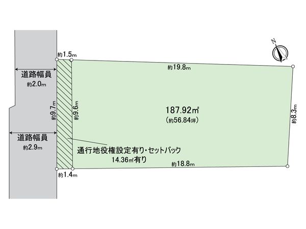 一宮市三条字通 土地 区画図 一宮市三条字通 土地 区画図