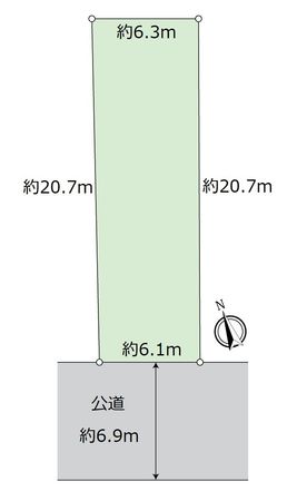 岐阜市加納本町6丁目 土地 区画図 岐阜市加納本町6丁目 土地 区画図