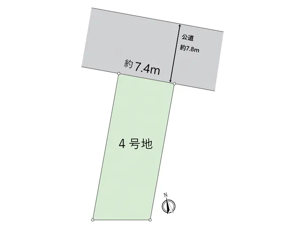 ④⑤号地は約7.8Mの公道が北側に接道しており、⑧⑨⑩より少し間口が広い区画！小・中学校、市民病院、九品地公園が近い好立地！