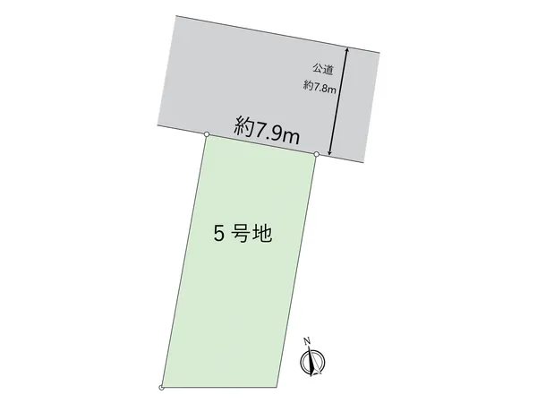 ④⑤号地は約7.8Mの公道が北側に接道しており、⑧⑨⑩より少し間口が広い区画！小・中学校、市民病院、九品地公園が近い好立地！