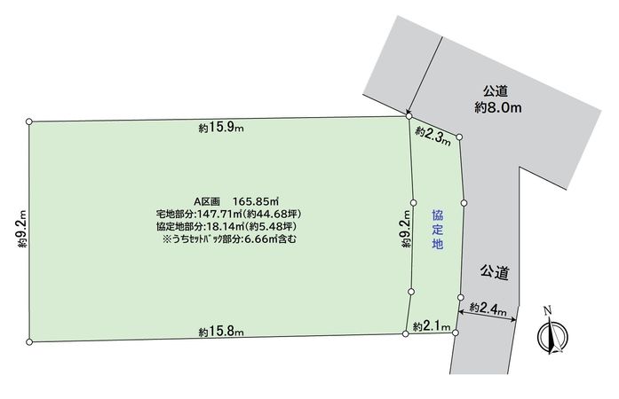 一宮市萩原町西宮重 A区画 区画図 一宮市萩原町西宮重 A区画 区画図