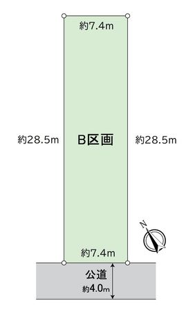 一宮市乾町 B区画 区画図 一宮市乾町 B区画 区画図