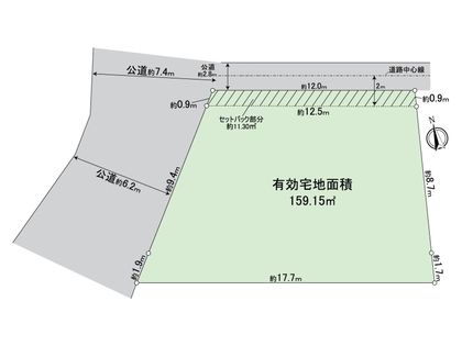 岩倉市鈴井町中島 土地 区画図
