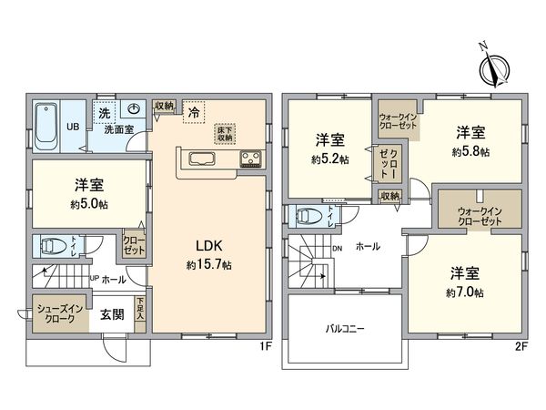 江南市小脇町・新築戸建 間取図(平面図)