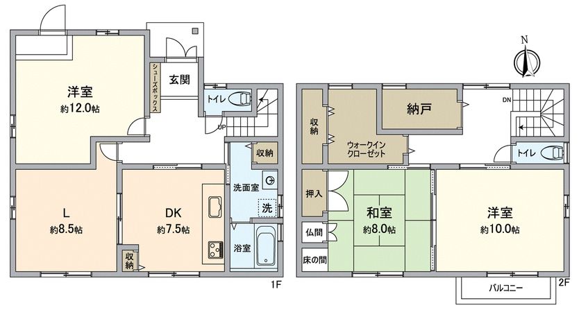 一宮市北方町北方 戸建 間取図(平面図) 一宮市北方町北方 戸建 間取図(平面図)