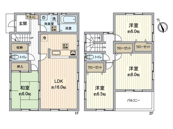 一宮市丹陽町外崎・戸建 間取図(平面図) 一宮市丹陽町外崎・戸建 間取図(平面図)