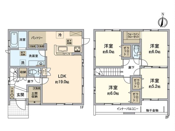 一宮市奥町・6号棟 間取図(平面図)