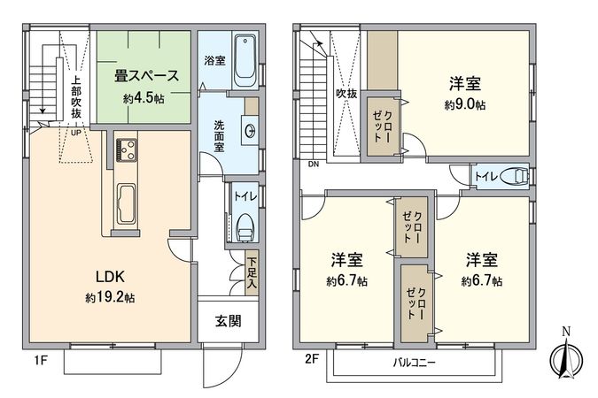 一宮市馬見塚 戸建 間取図(平面図) 間取図(平面図)