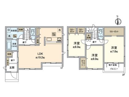 一宮市あずら3丁目 間取図(平面図)