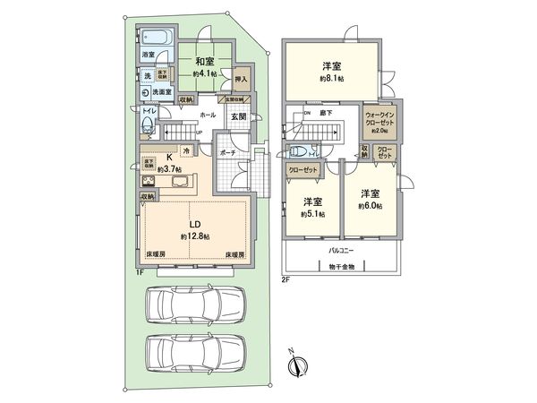 江南市尾崎町屋敷 4号棟 間取図(平面図)