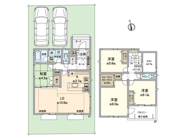 江南市赤童子町 戸建 間取図(平面図) 間取図(平面図)