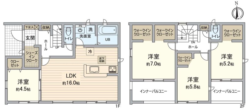 一宮市開明 戸建 間取図(平面図)