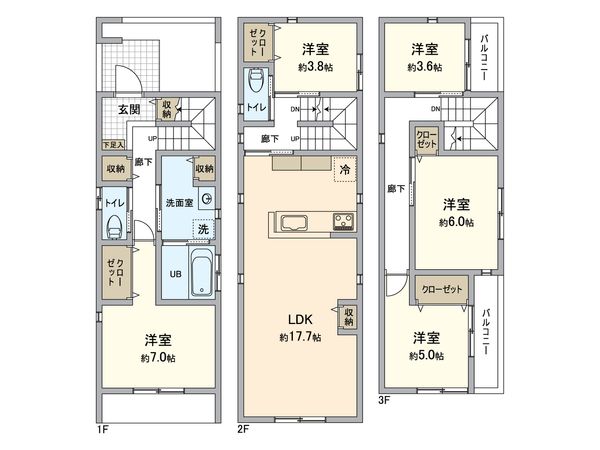 岐阜市加納前田町 間取図(平面図)