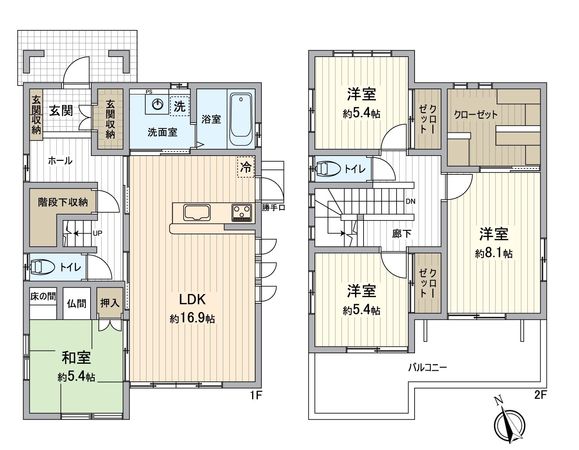 一宮市千秋町町屋 戸建 間取図(平面図) 一宮市千秋町町屋 戸建 間取図(平面図)