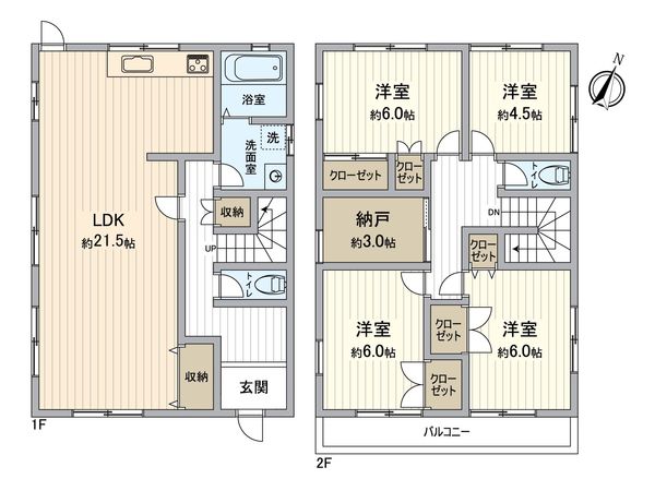 一宮市常願通1丁目 戸建 間取図(平面図) 一宮市常願通1丁目 戸建 間取図(平面図)