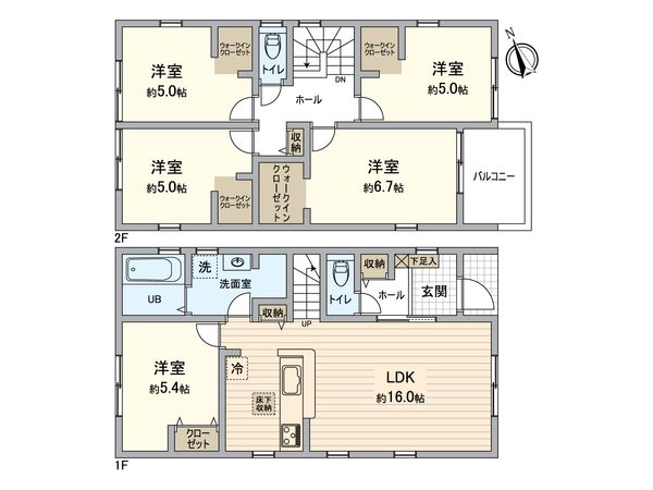 江南市高屋町神戸・新築戸建 間取図(平面図) 江南市高屋町神戸・新築戸建 間取図(平面図)
