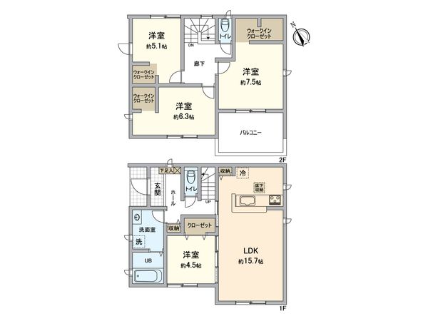 江南市和田町・2号棟 間取図(平面図)