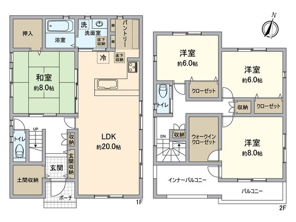 一宮市天王3丁目 間取図(平面図) 一宮市天王3丁目 間取図(平面図)