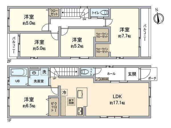 一宮市新生3丁目 3号棟 間取図(平面図) 一宮市新生3丁目 3号棟 間取図(平面図)