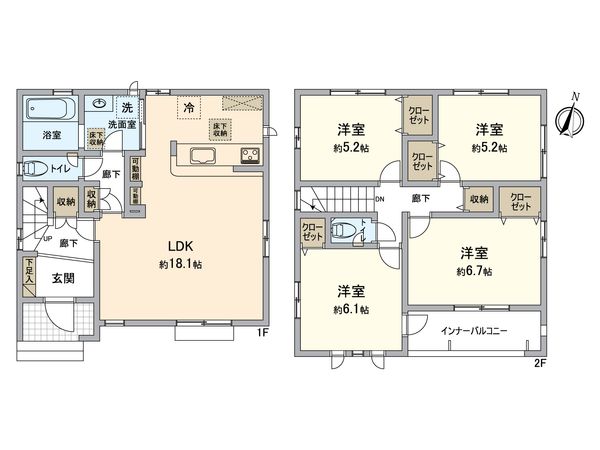 江南市飛高町栄・3号棟 間取図(平面図)