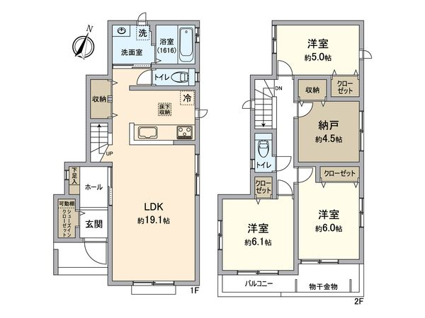 一宮市伝法寺11丁目・A号棟 間取図(平面図) 一宮市伝法寺11丁目・A号棟 間取図(平面図)