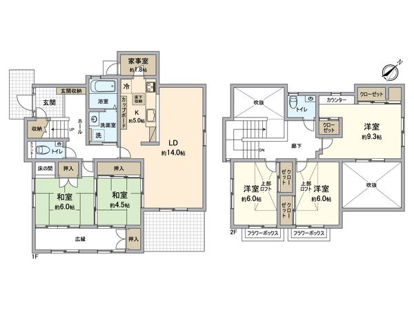 江南市山尻町川端 戸建 間取図(平面図) 間取図(平面図)