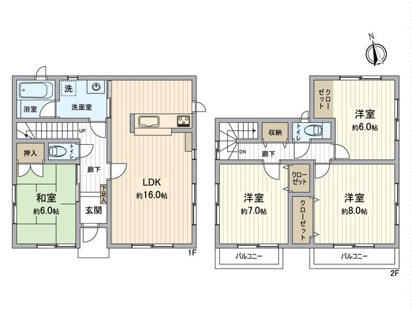 一宮市長島町3丁目・戸建 間取図(平面図) 一宮市長島町3丁目・戸建 間取図(平面図)