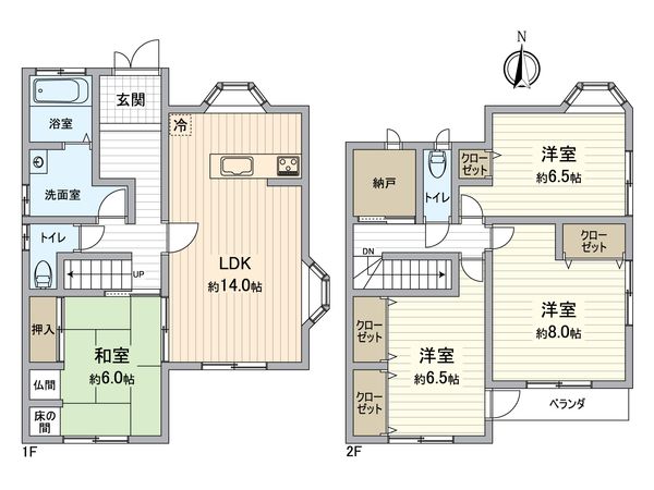 稲沢市長野3丁目 間取図(平面図) 間取図(平面図)