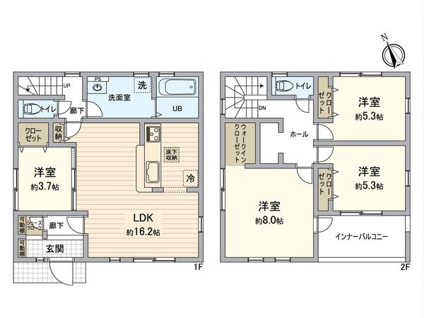 一宮市乾町・1号棟 間取図(平面図)