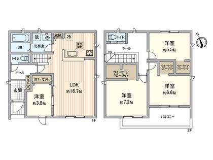 一宮市乾町・4号棟 間取図(平面図)