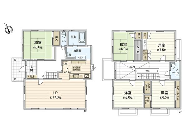 桑名市藤が丘四丁目 戸建 間取図(平面図) 間取図(平面図)